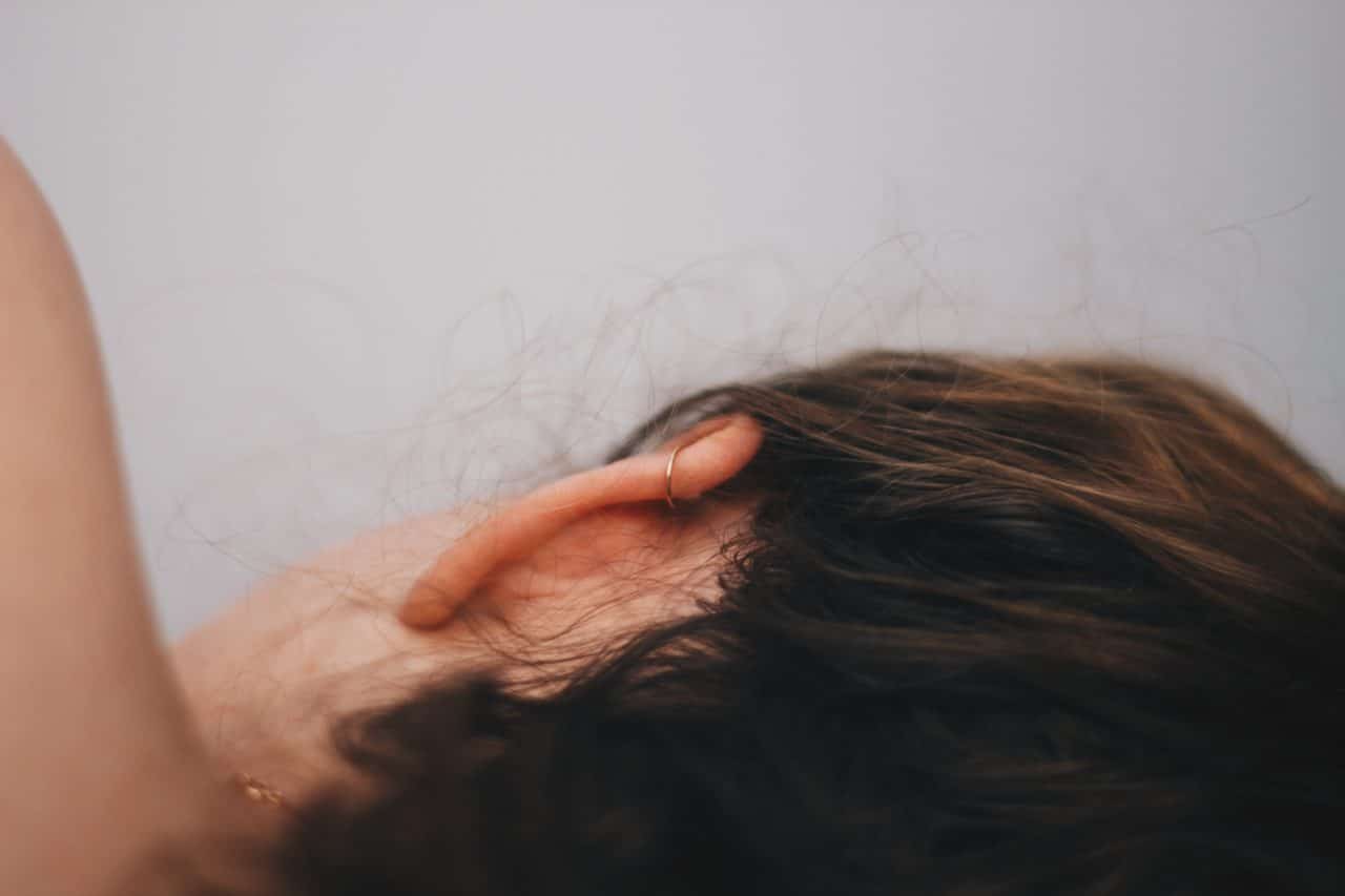 Close-up of a woman's ear